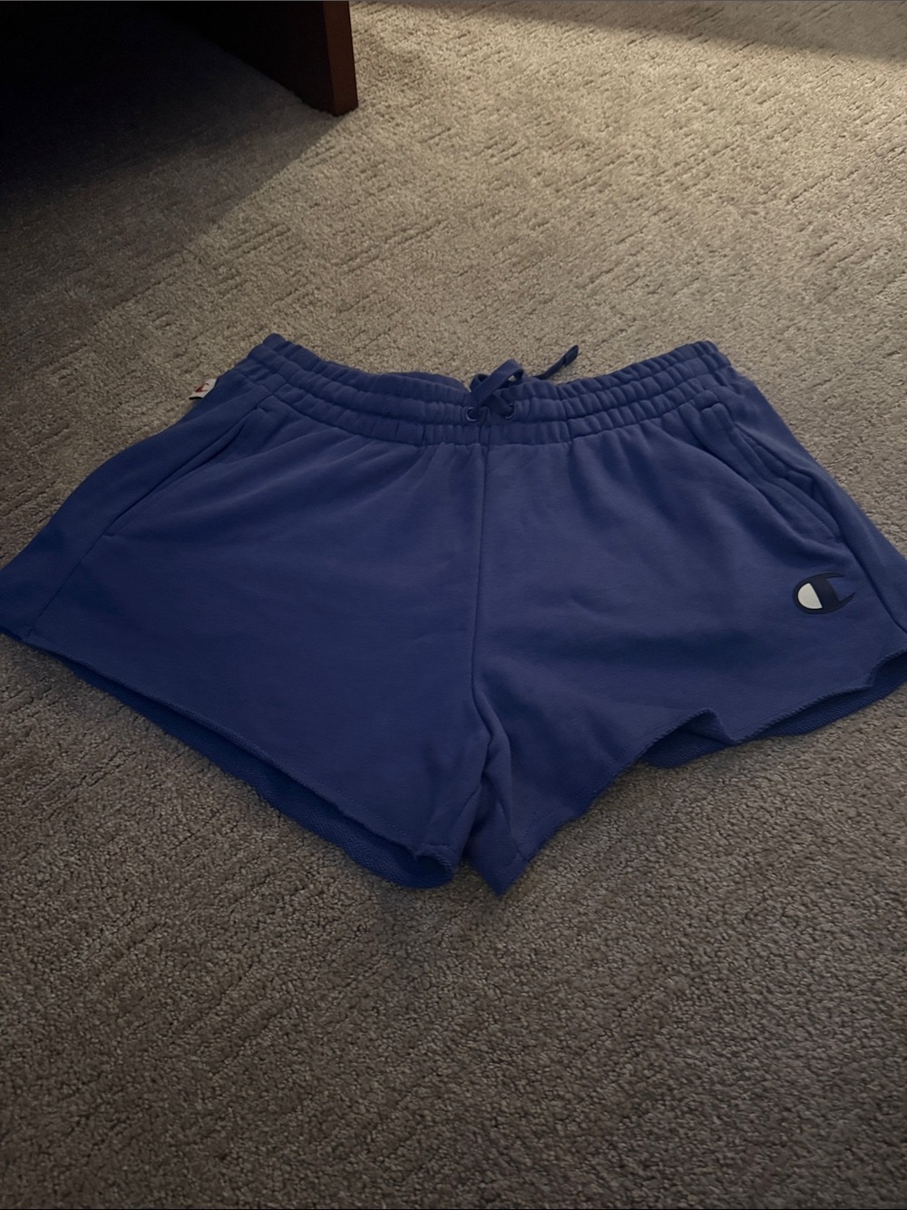 Champion Women's Navy Athletic Shorts with Logo